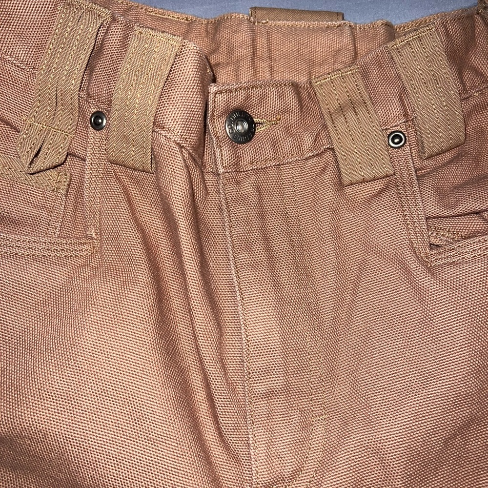 NWOT Men’s Duluth Tan Cargo Pants fire hose relaxed reinforced canvas 30x30 - Picture 2 of 4